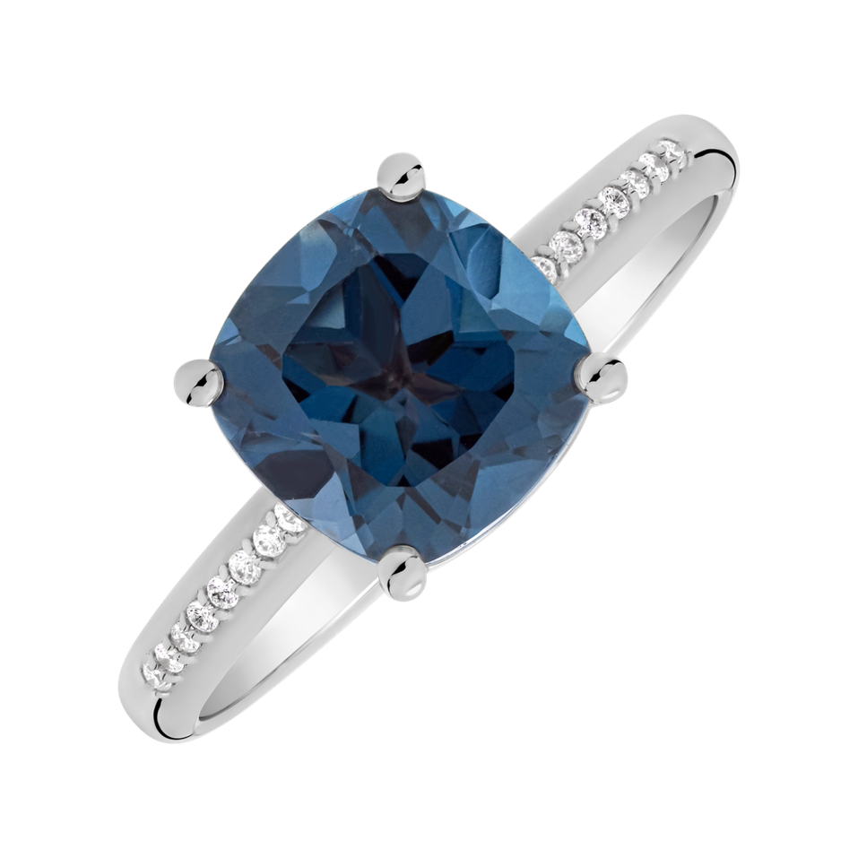 Diamond ring with topaz Melody Symphony