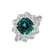 Diamond ring with Tourmaline Ocean Empress1