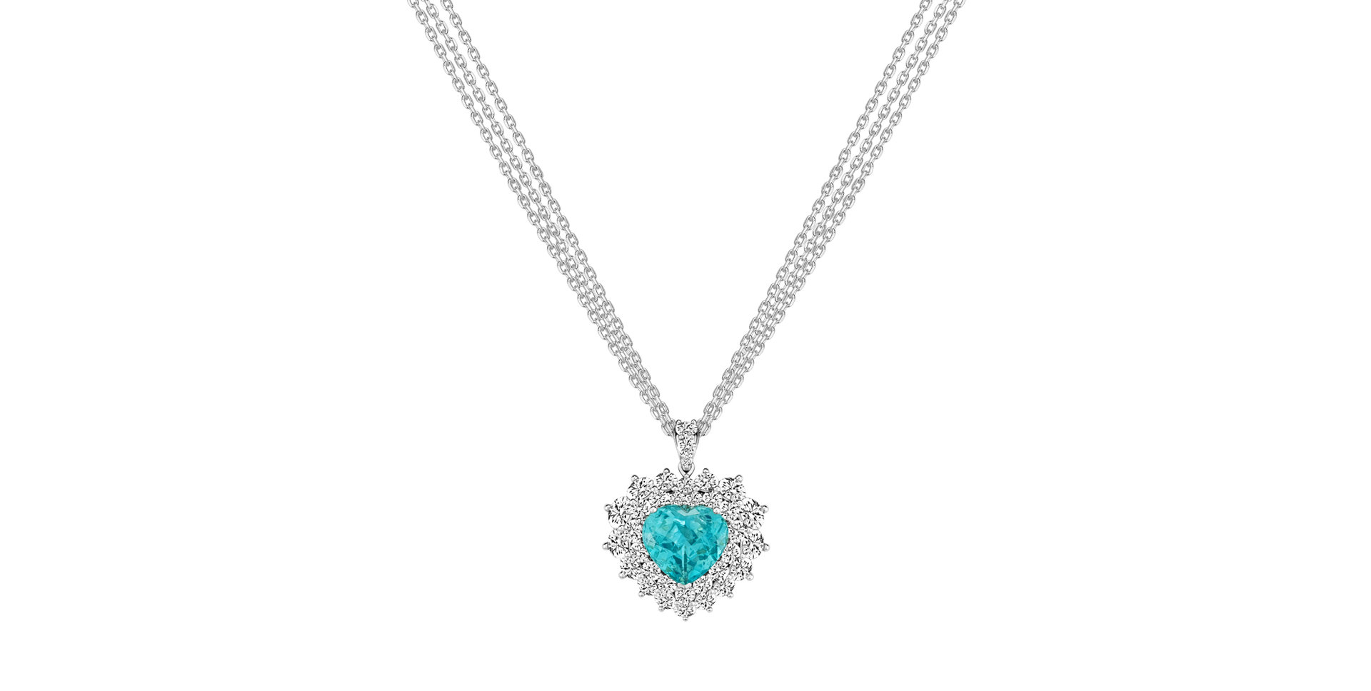 Diamond necklace with Paraiba Monarchy of Paraiba