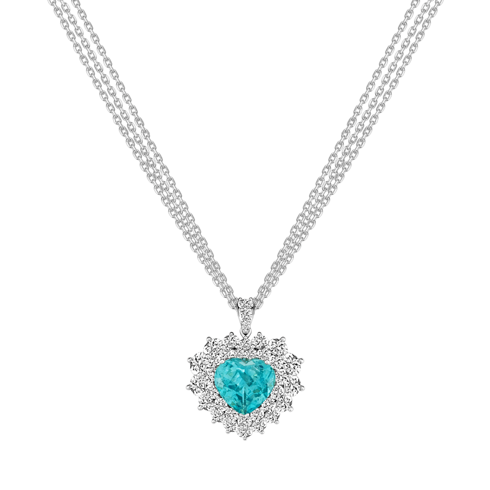 Diamond necklace with Paraiba Monarchy of Paraiba