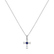 Diamond necklace with Sapphire Crossed Love1