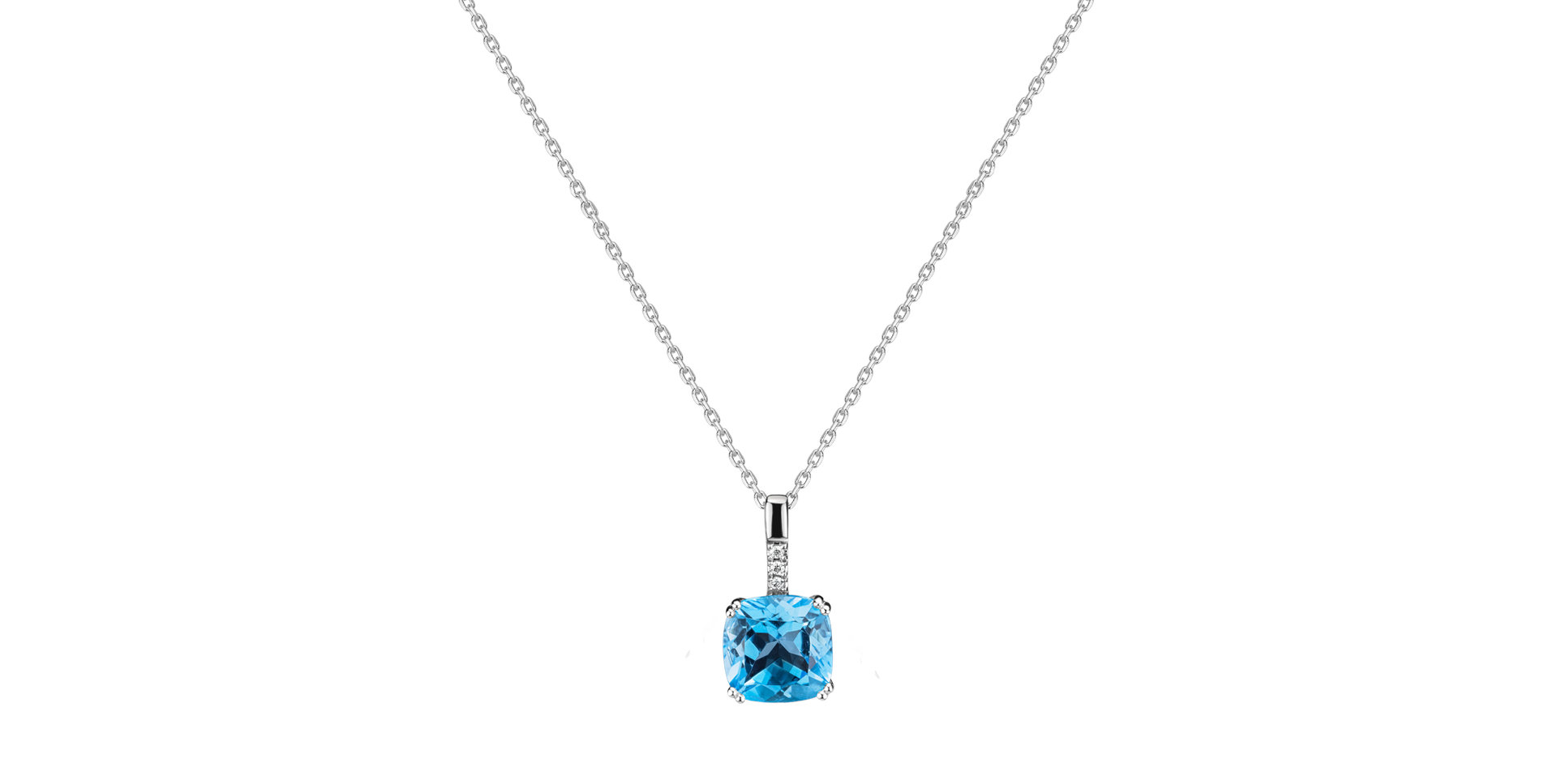 Diamond pendant with Topaz Moonlight Gem