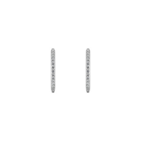 Diamond earrings Cirles of Snow