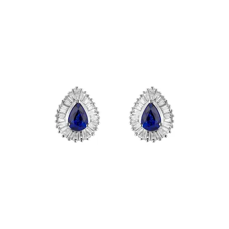 Diamond earrings with Sapphire Tryndamere