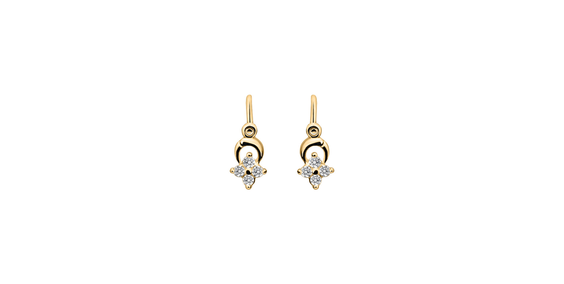 Children's diamond earrings Flower