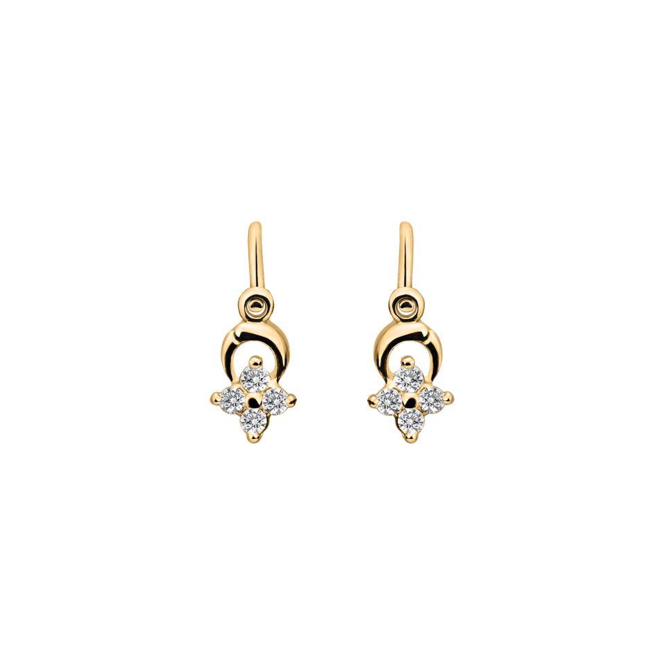 Children's diamond earrings Flower