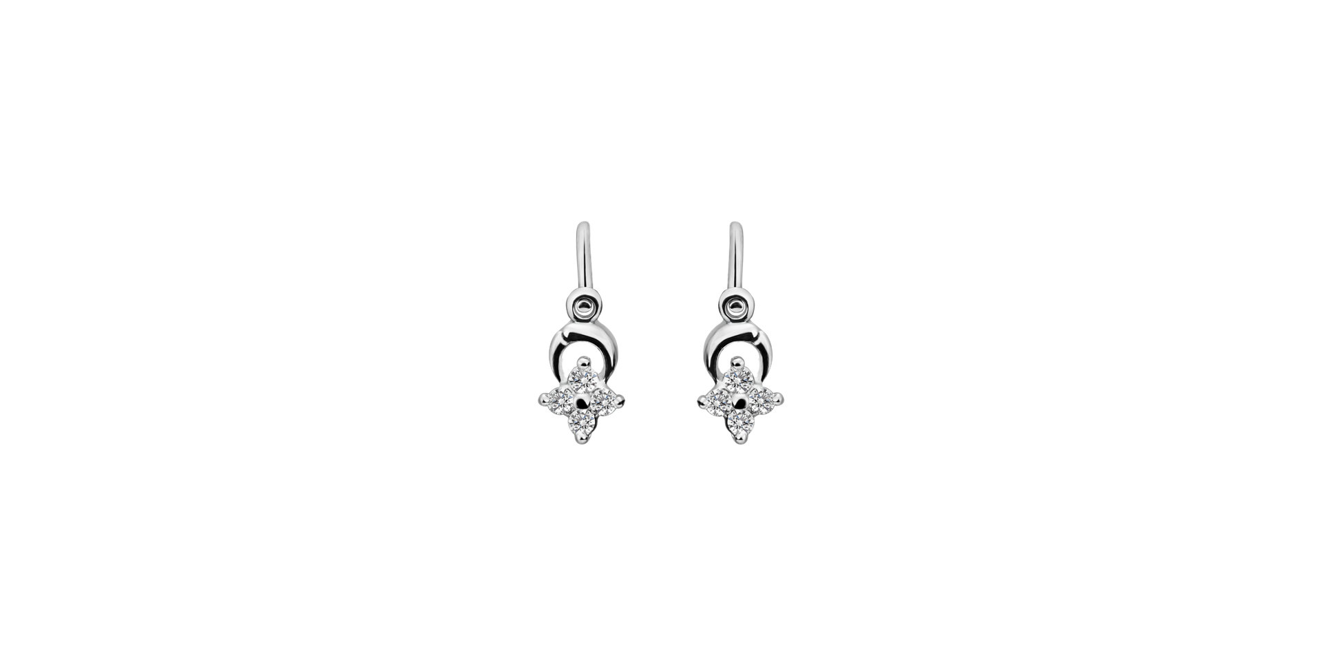 Children's diamond earrings Flower