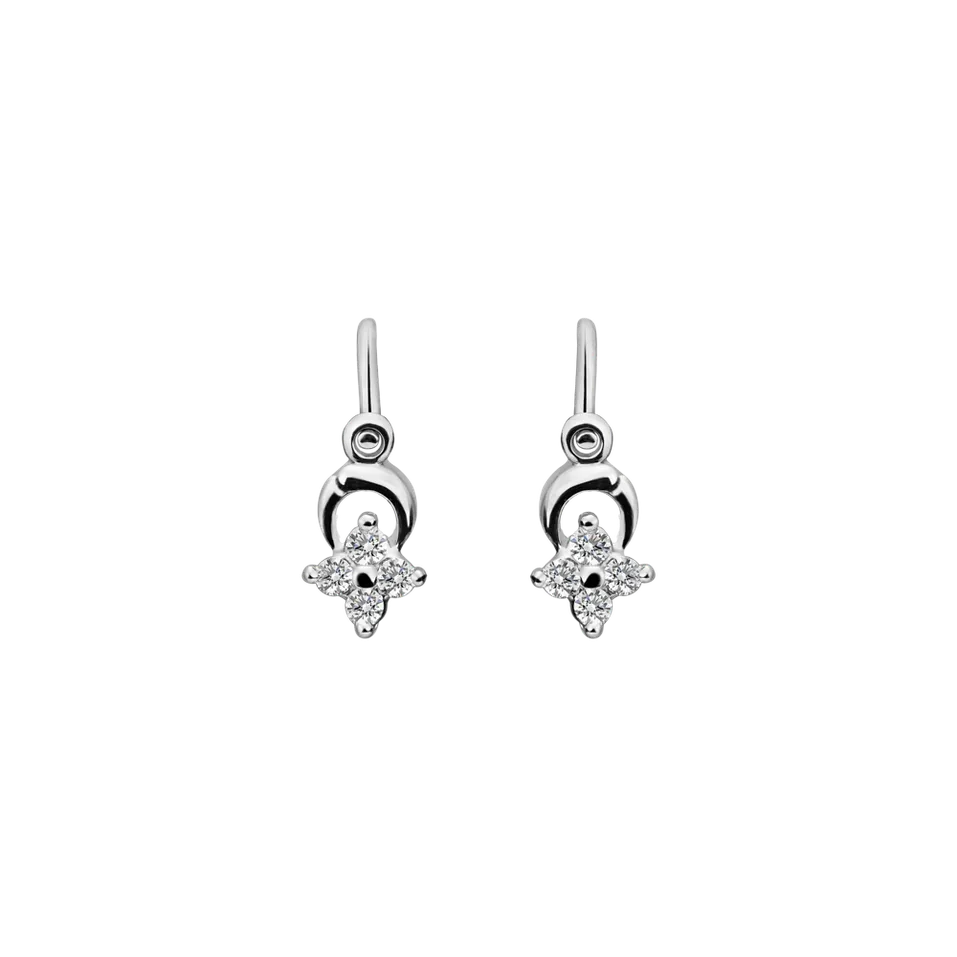 Children's diamond earrings Flower