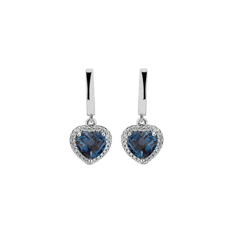 Diamond earrings with Topaz Sweet Infatuation