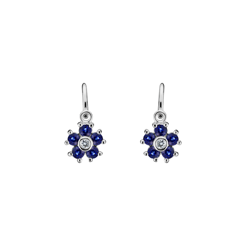 Diamond earrings and Sapphire Diamond Emotion