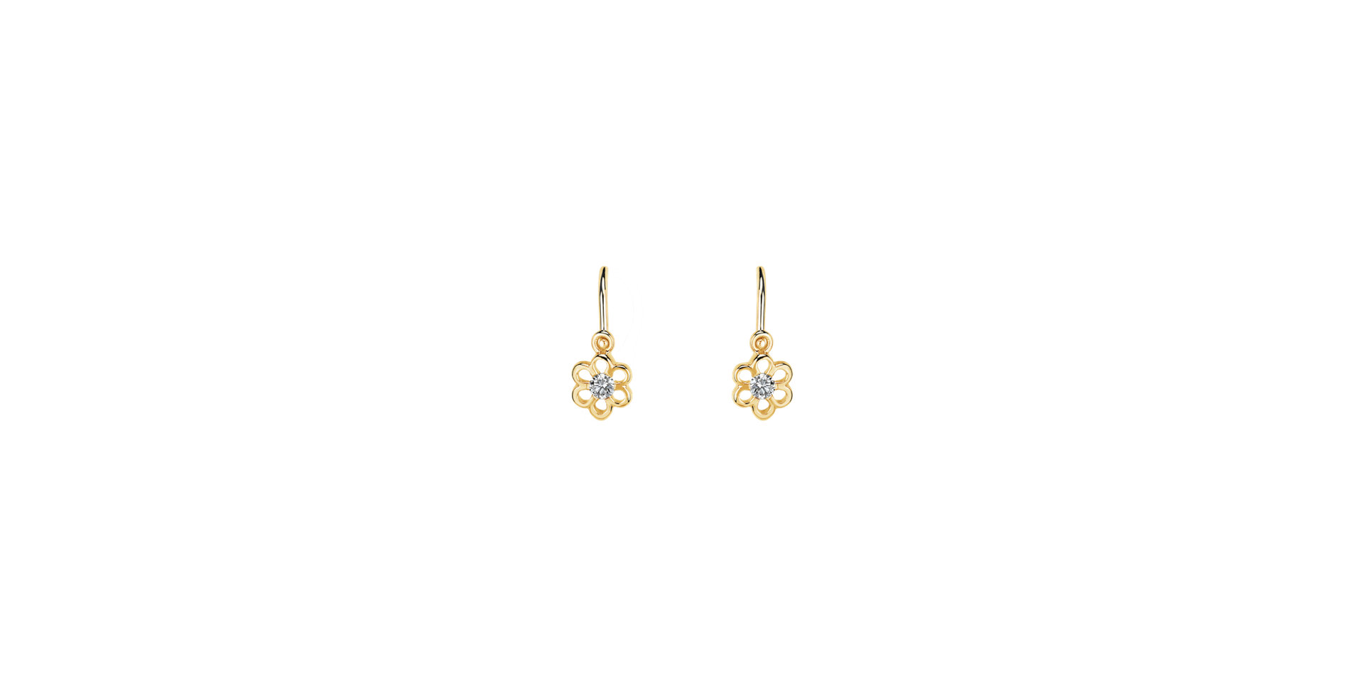 14ct yellow gold diamond earrings Baby Charm
