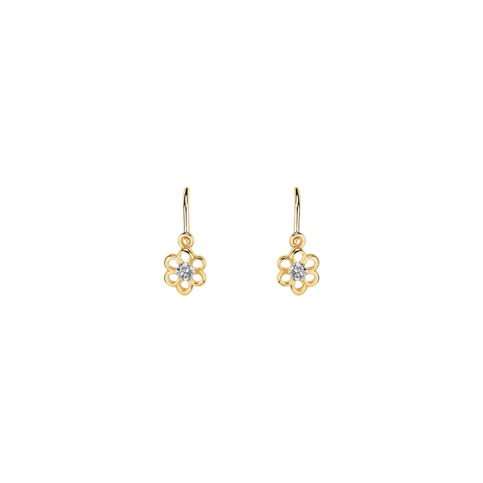 14ct yellow gold diamond earrings Baby Charm