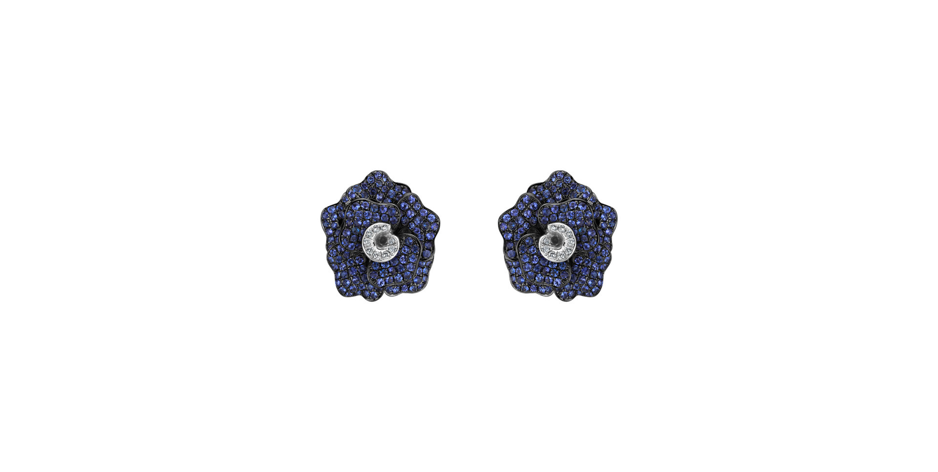 Diamond earrings and Sapphire Camelia