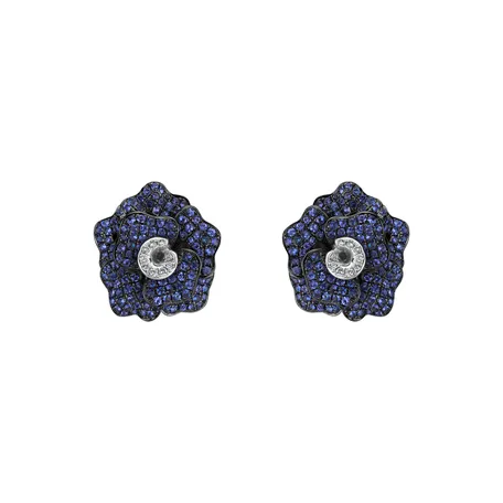 Diamond earrings and Sapphire Camelia
