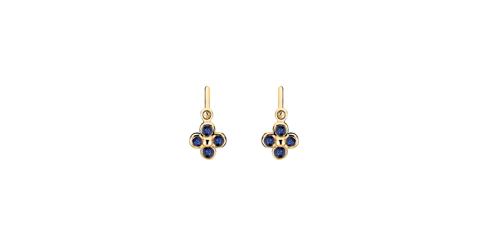 Children's earrings with Sapphire Lobelia