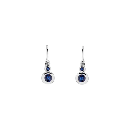 Earrings with Sapphire Baby Royalty