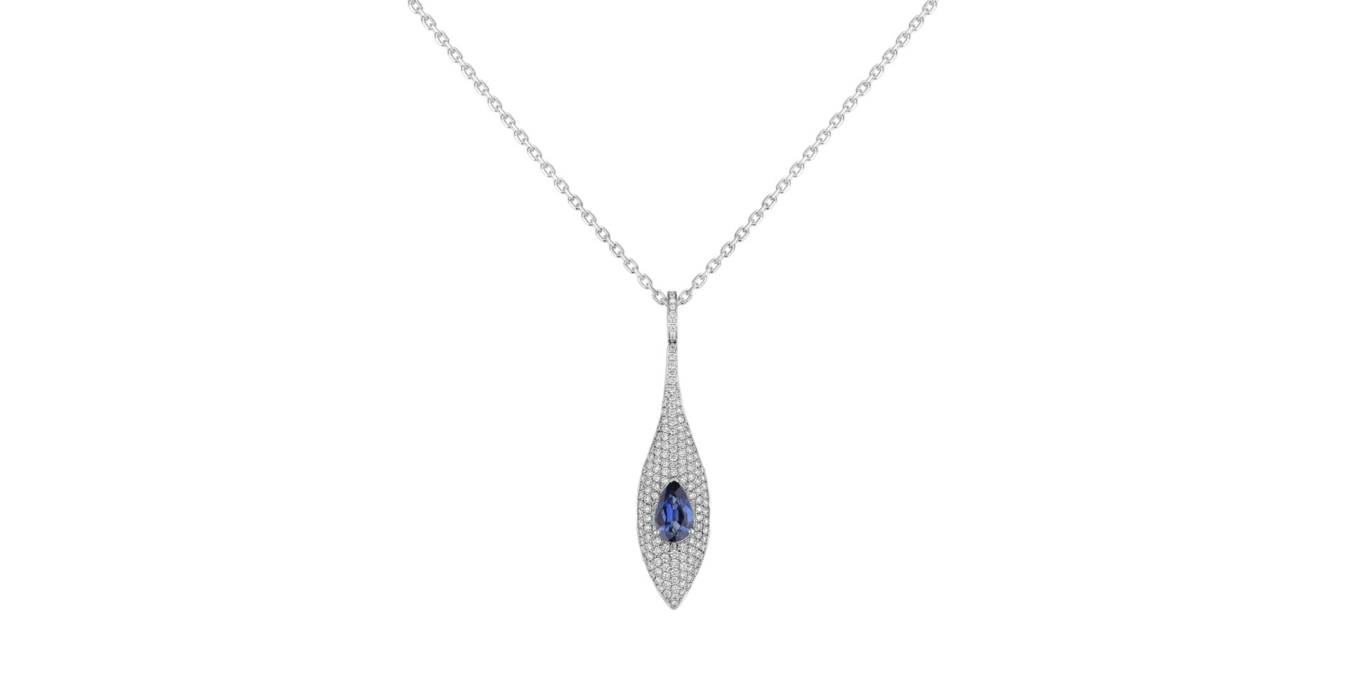 Diamond pendant with Sapphire Blue Destiny