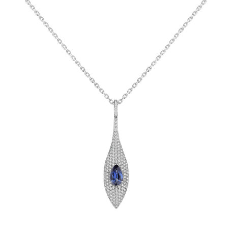 Diamond pendant with Sapphire Blue Destiny