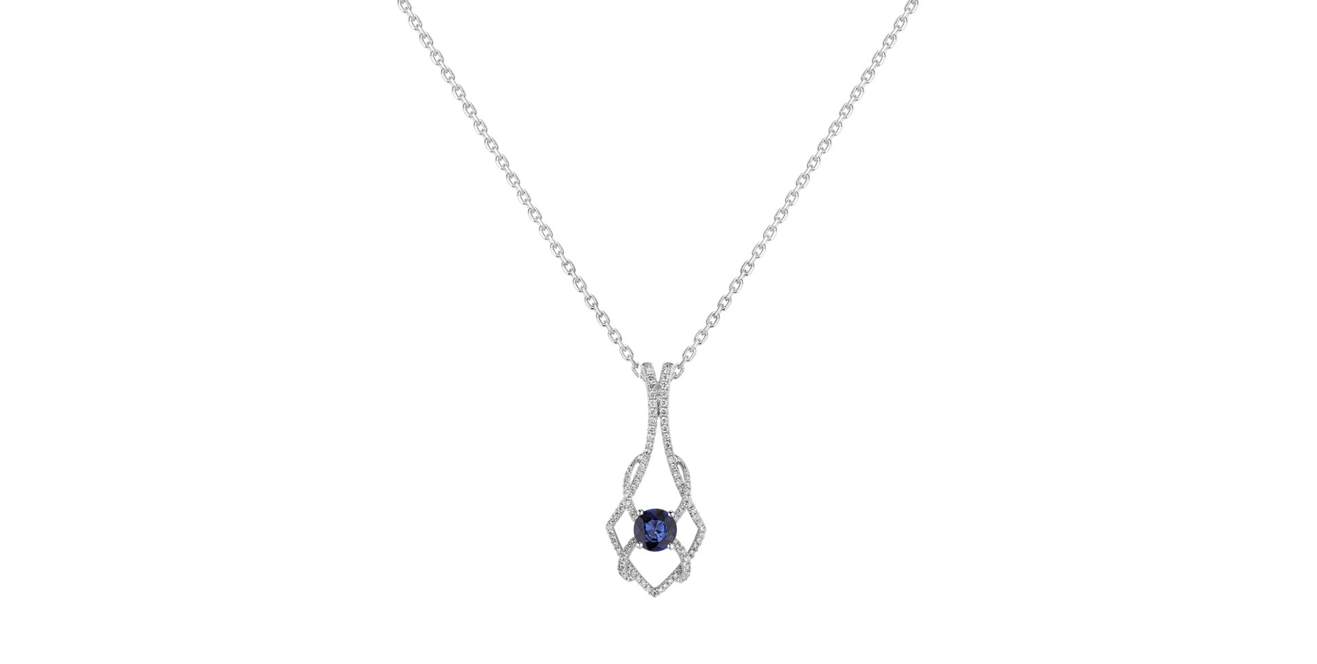 Diamond pendant with Sapphire Hold of Destiny