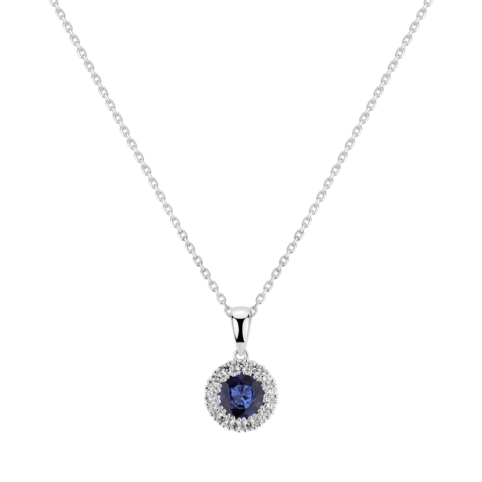 Diamond pendant with Sapphire Sapphire Eye
