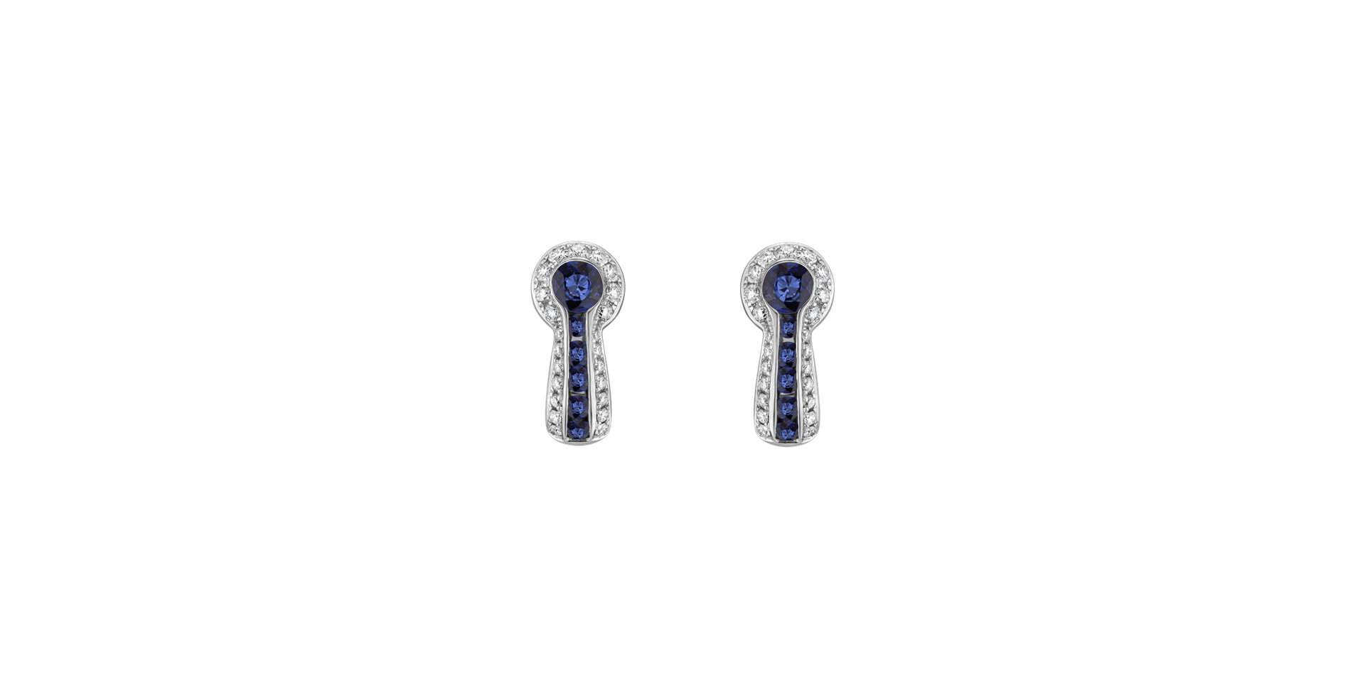 Diamond earrings with Sapphire Kayden