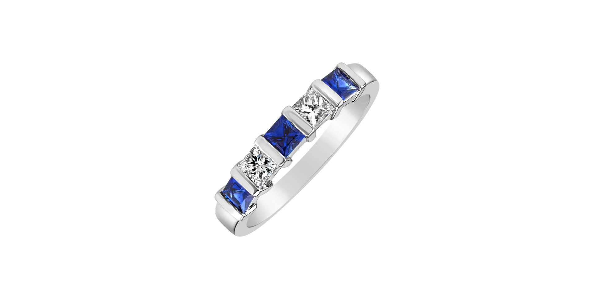 Diamond ring with Sapphire Seleneva