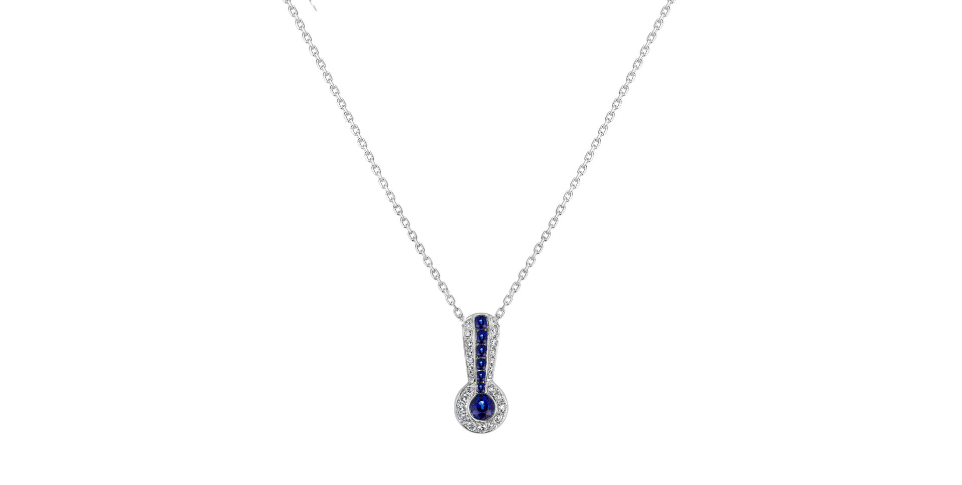 Diamond pendant with Sapphire Delaney