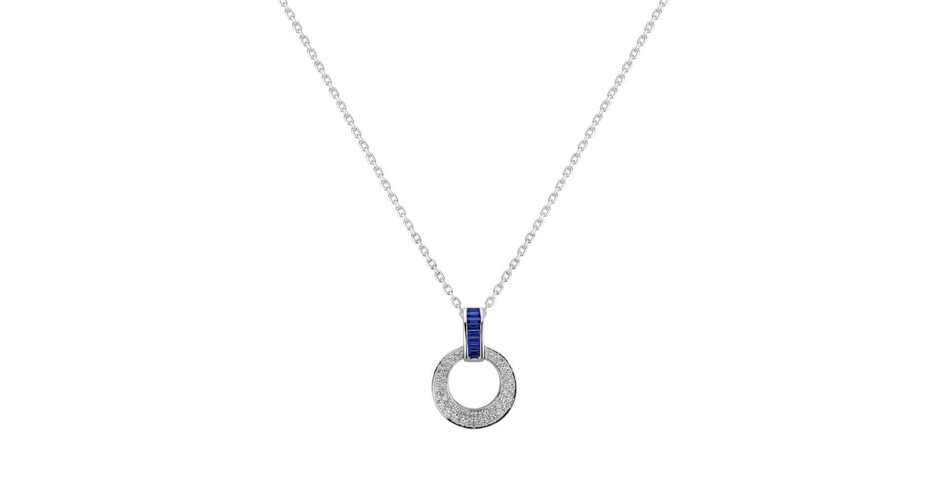 Diamond pendant with Sapphire Estelle