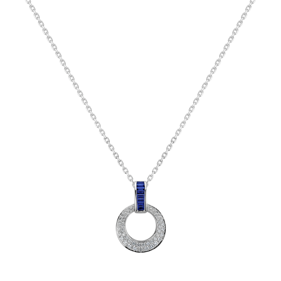 Diamond pendant with Sapphire Estelle