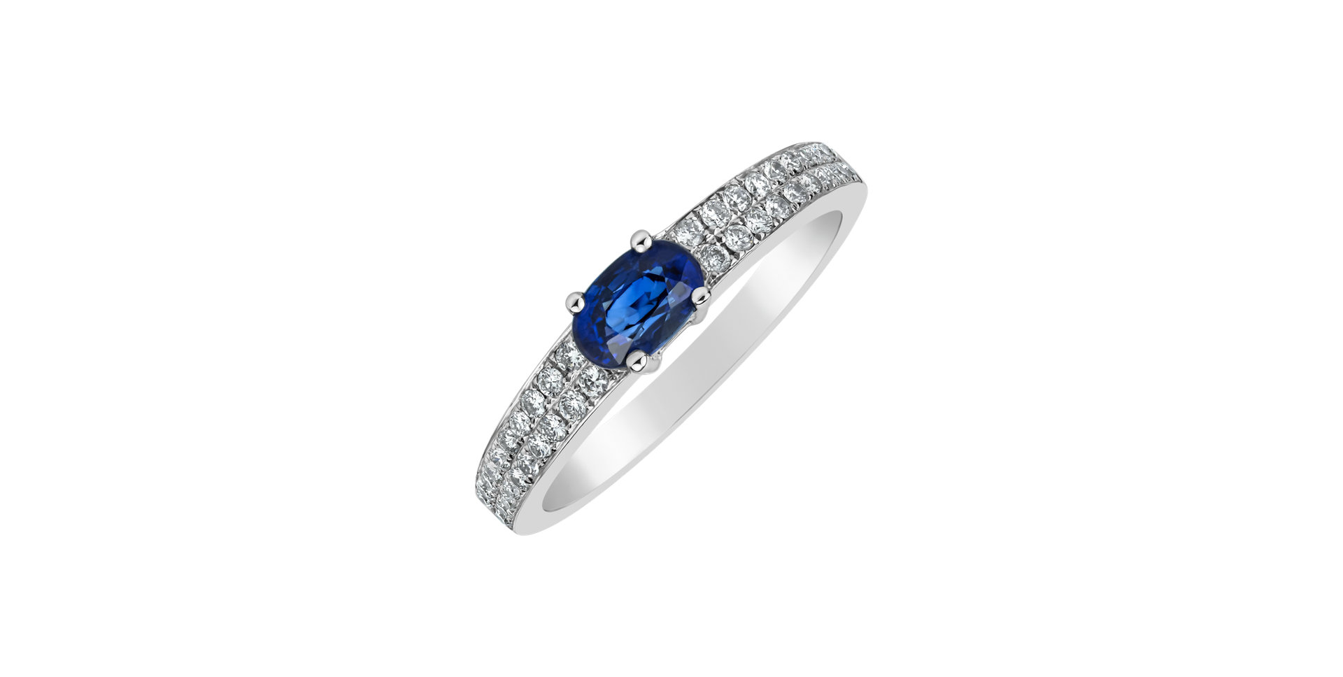 Diamond ring with Sapphire Fenris