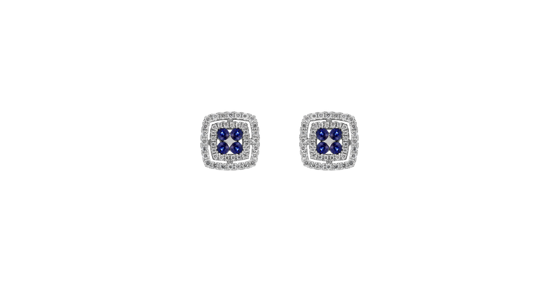 Diamond earrings and Sapphire Majestic Radiance