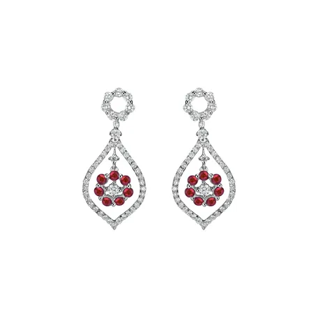 Diamond earrings and Ruby Makayla