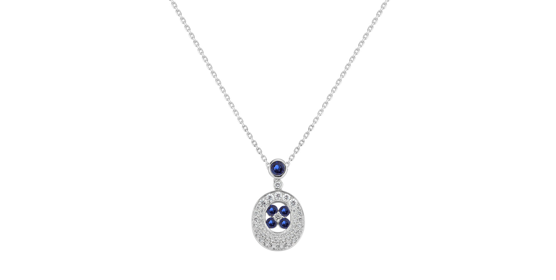 Diamond pendant with Sapphire Sutton