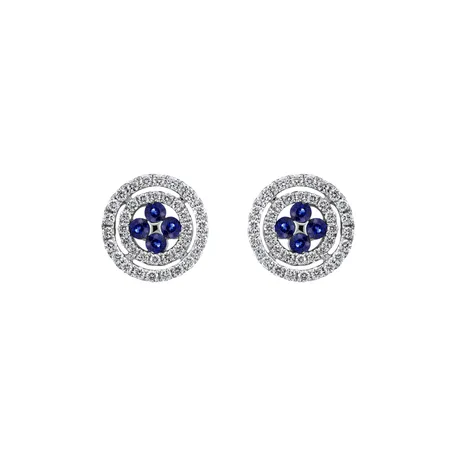 Diamond earrings and Sapphire Susanna