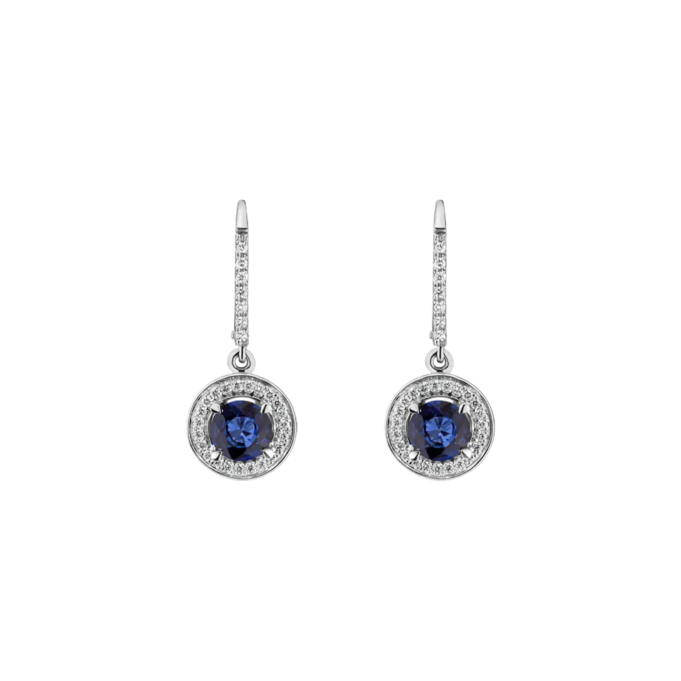 Diamond earrings with Sapphire Tenysi
