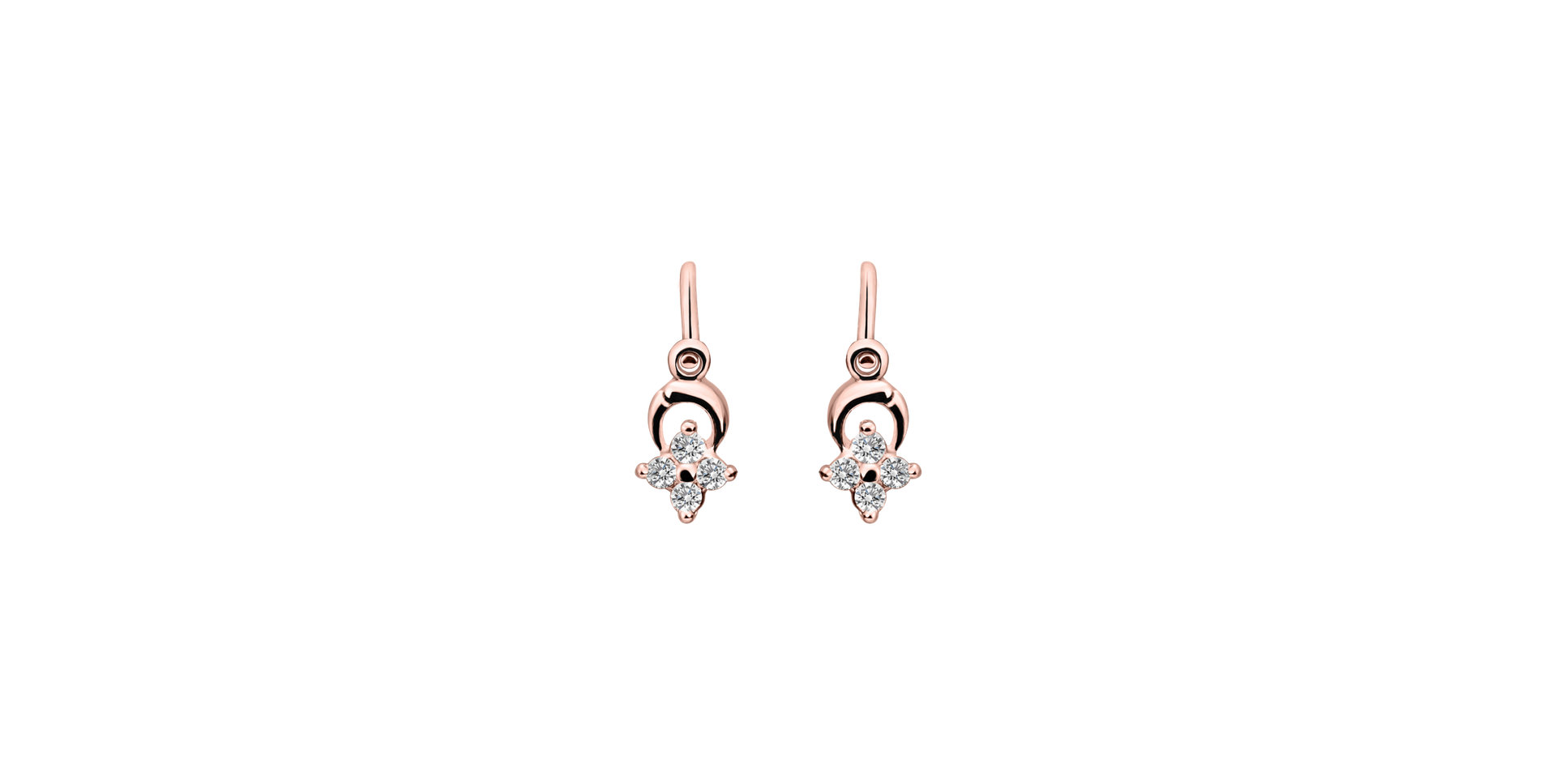 Children's diamond earrings Flower