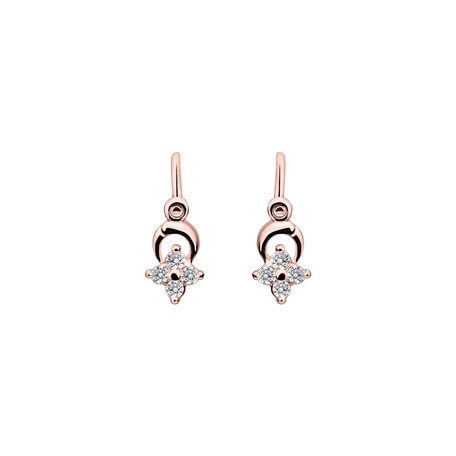 Children's diamond earrings Flower