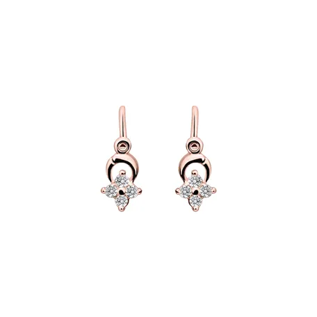 Children's diamond earrings Flower