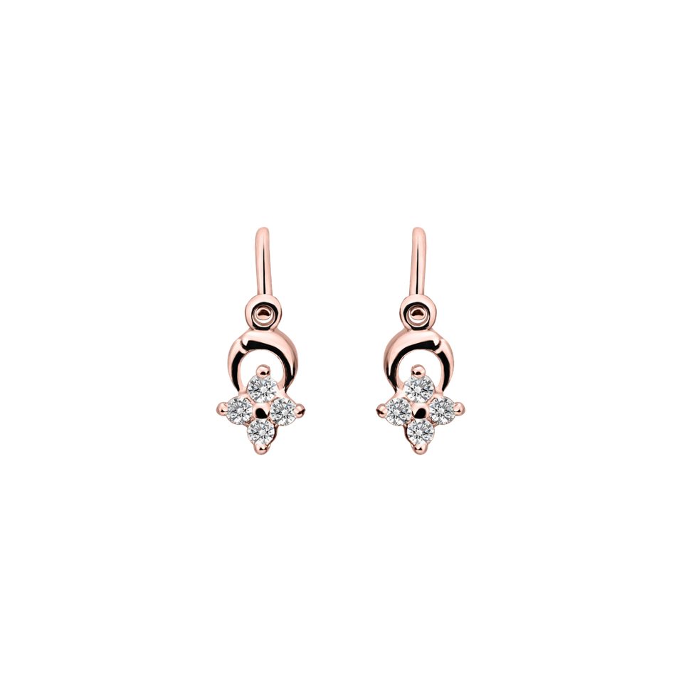 Children's diamond earrings Flower