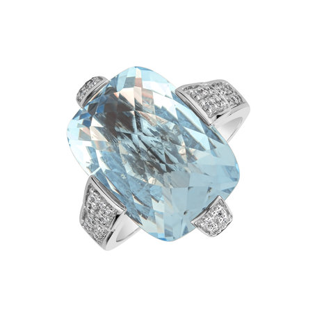 Diamond ring with Topaz Tiny Miracle