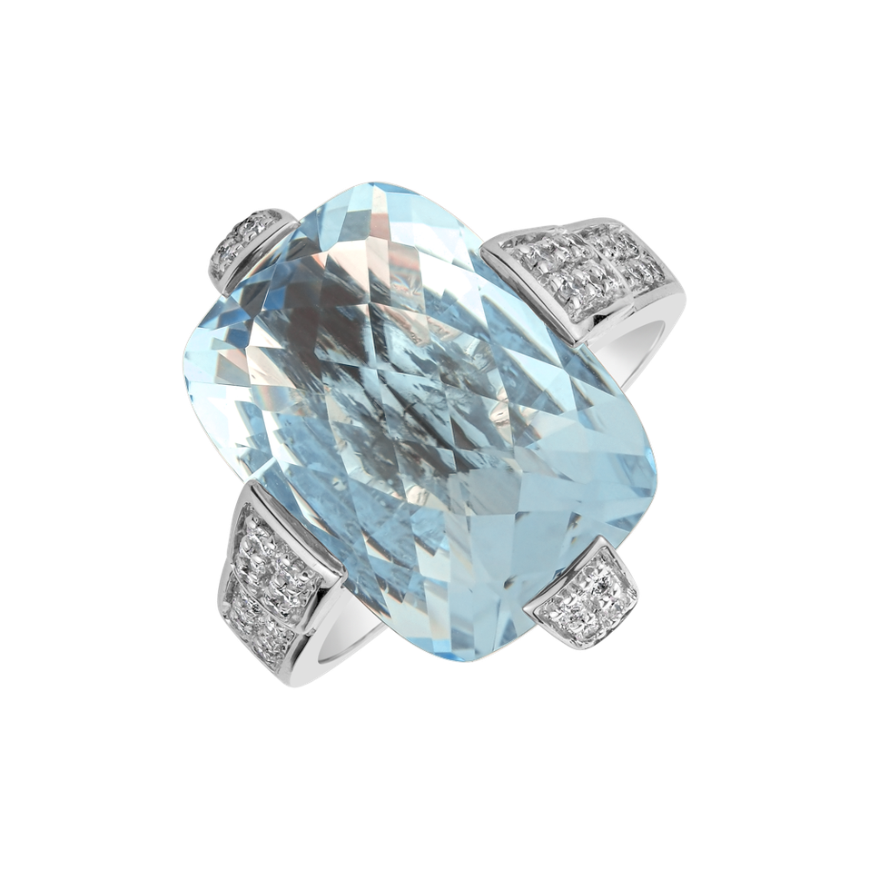 Diamond ring with Topaz Tiny Miracle