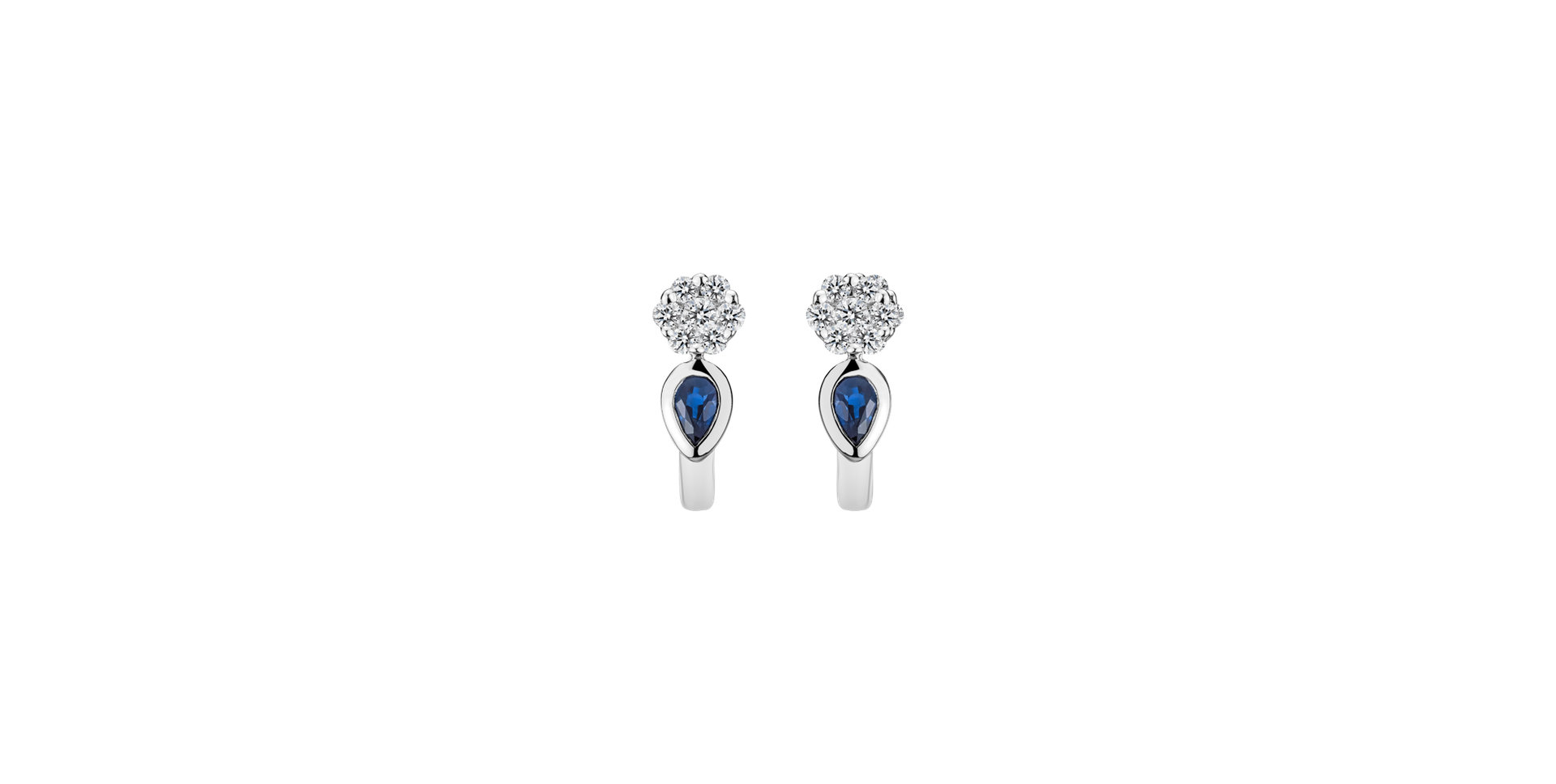 Diamond earrings with Sapphire Eternals