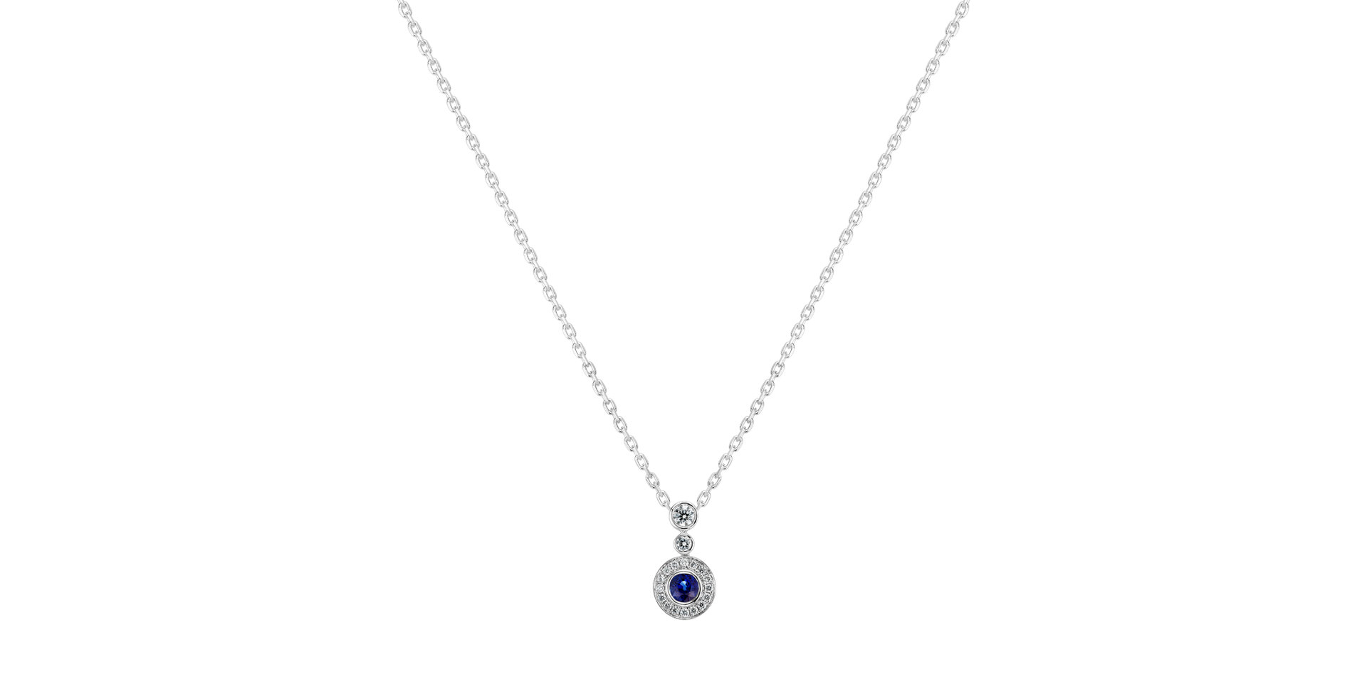 Diamond pendant with Sapphire Fairbreeze