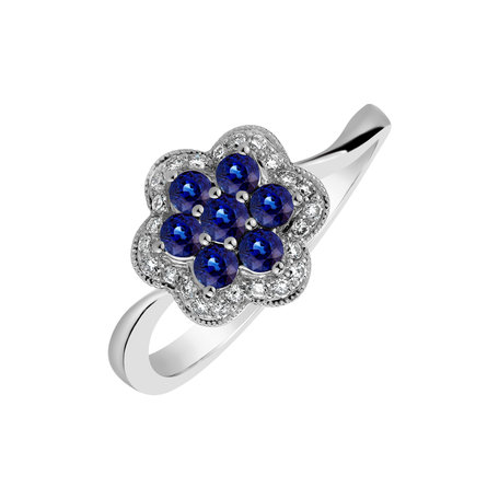 Diamond ring with Sapphire Logan