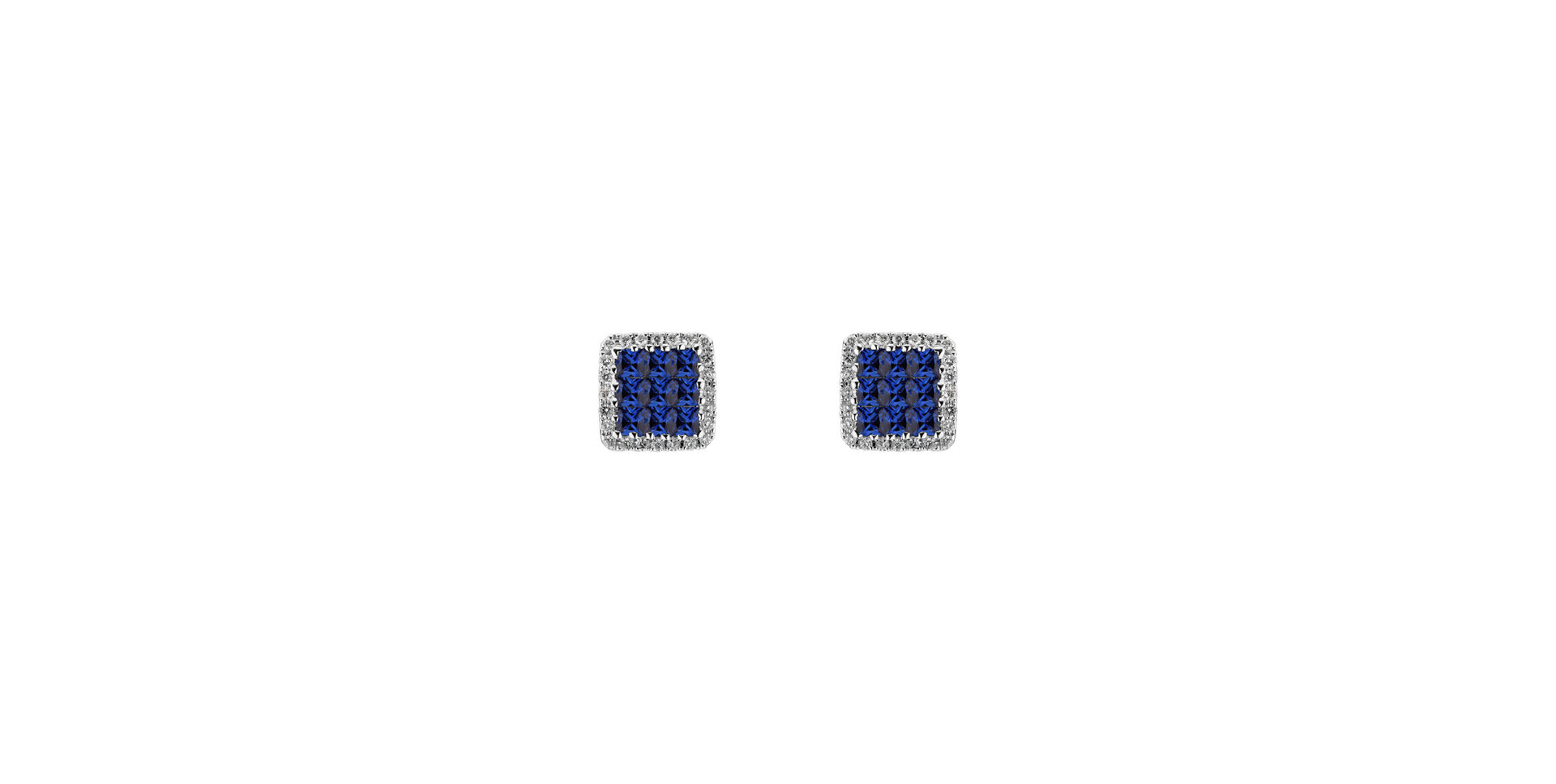 Diamond earrings and Sapphire Nisesh