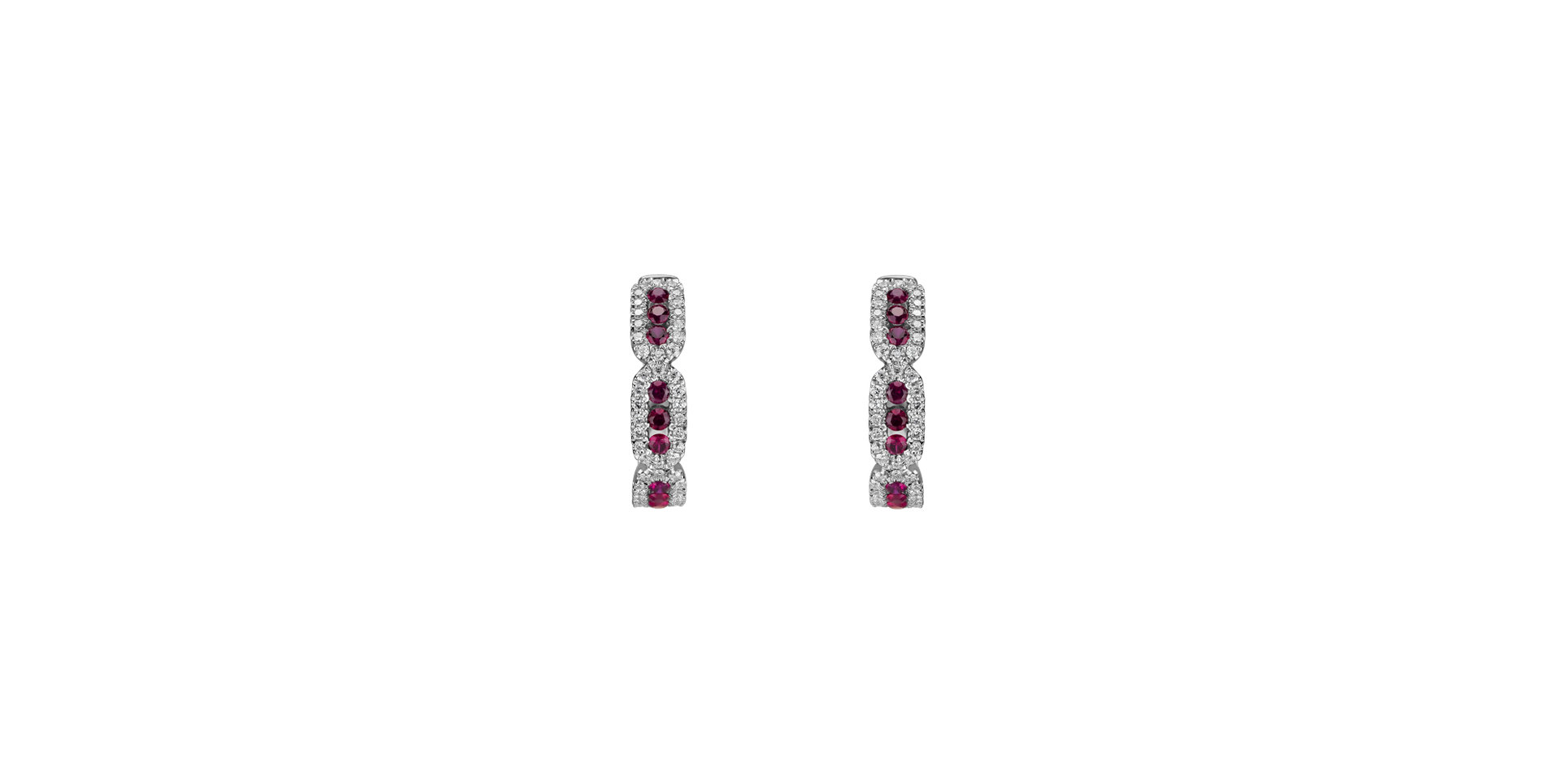 Diamond earrings and Ruby Lady Genevieve