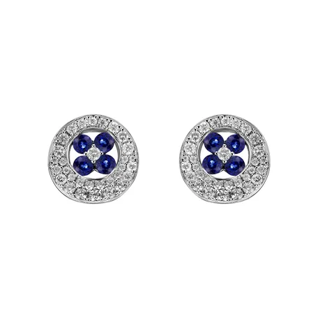 Diamond earrings and Sapphire Genesis