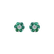 Diamond earrings with Emeralds Shiny Flower2