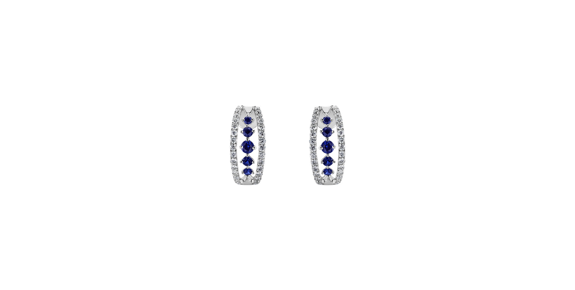 Diamond earrings and Sapphire Twilight Symphony