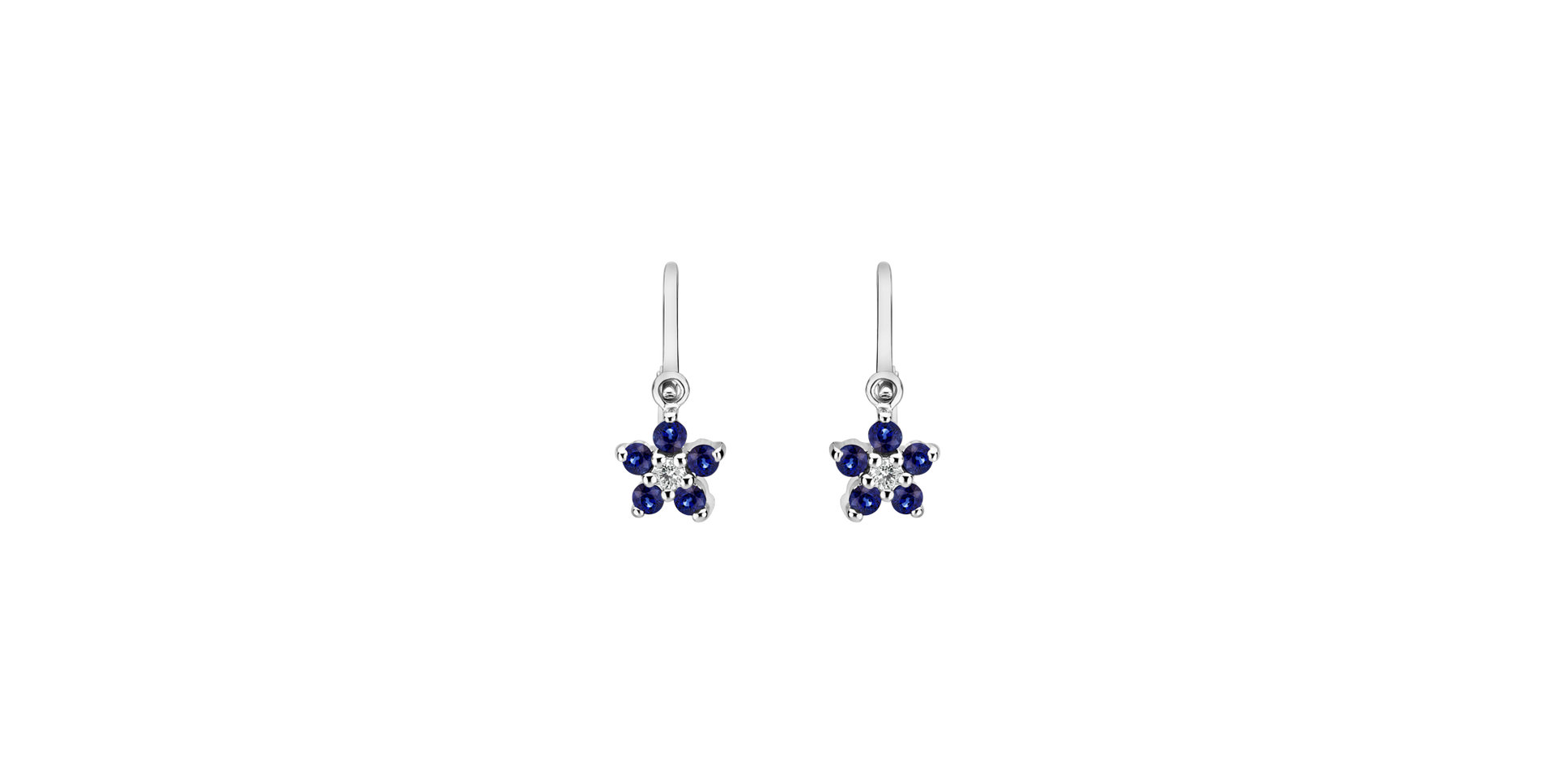 Children's diamond earrings and Sapphire Lovely